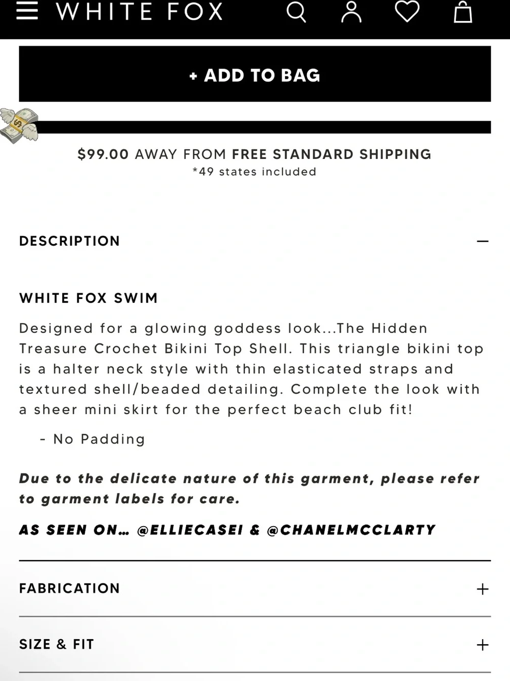 NEW White Fox Boutique Need A Holiday Crochet Shell Bikini, Size S/XS - Picture 5 of 12